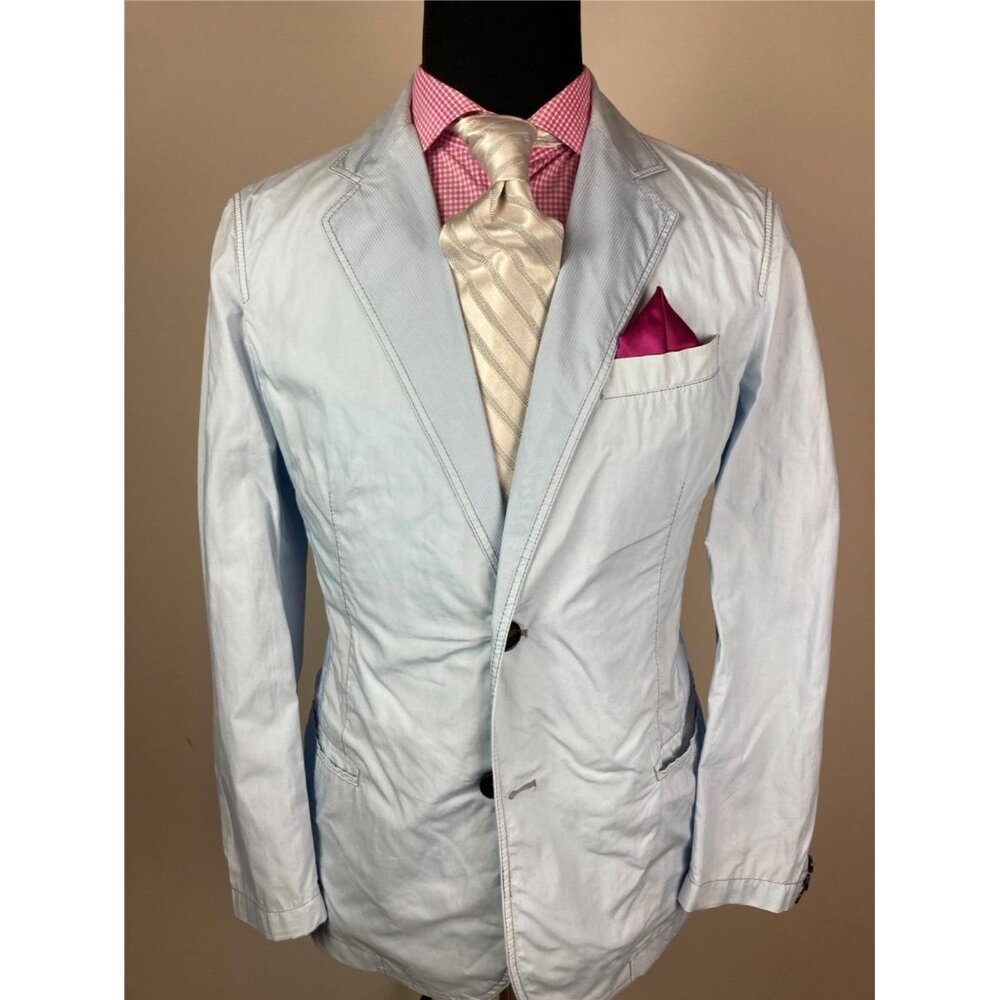 ARMANI Collezioni Italian Light Blue *Summer* Modern 2Btn Sport Jacket 40R 40 R